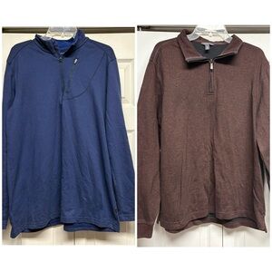 2 men’s Quarter-Zip Pullovers